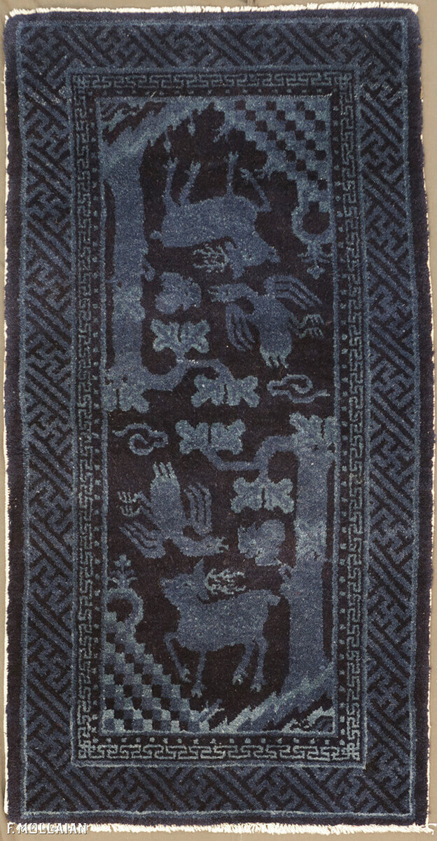 قالی آنتیک فرش تبت کد:۹۰۹۸۶۷۶۳